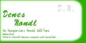 denes mondl business card